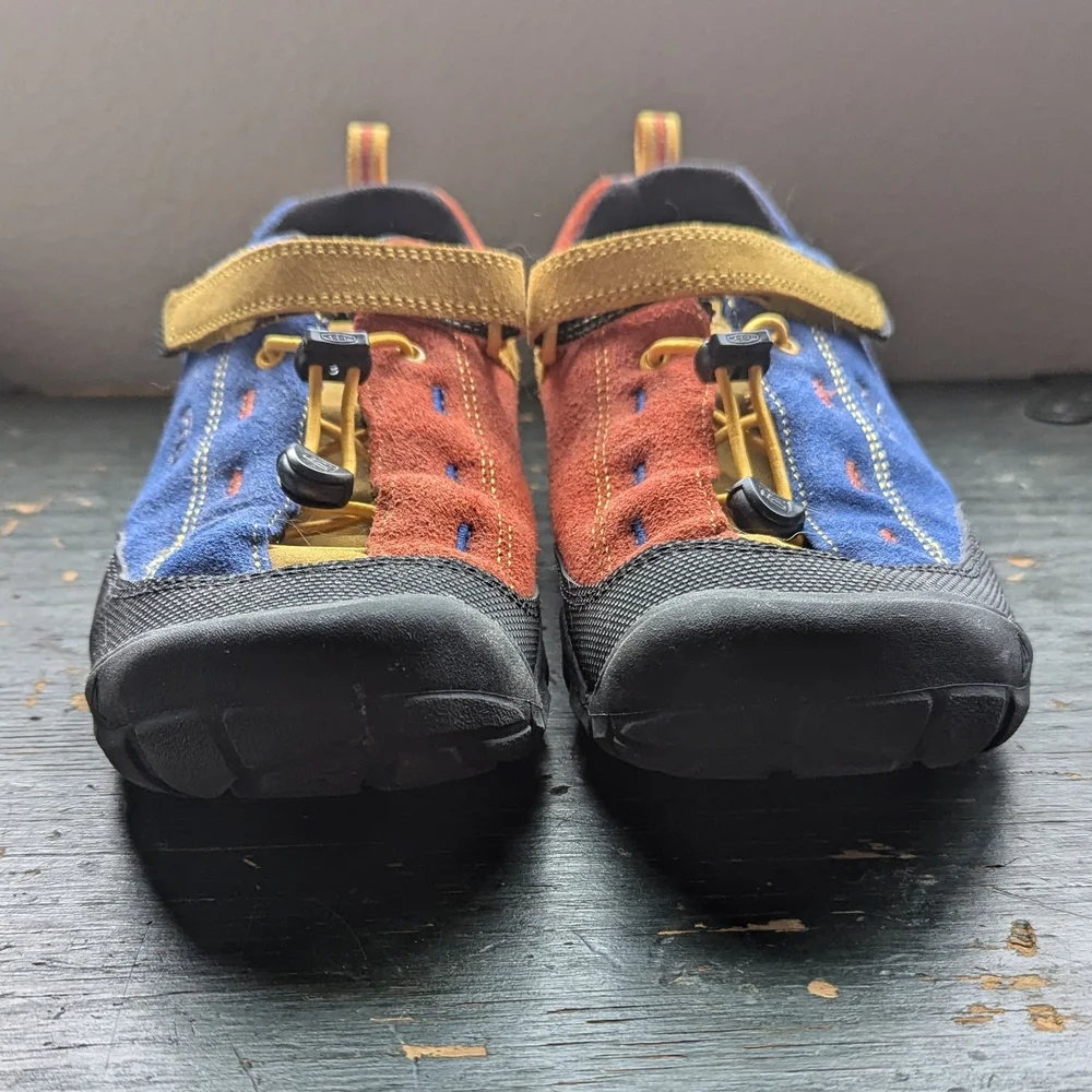 KEEN Jasper Big Kids Size 6 suede sneakers with easy on bungee cinch - Picture 5 of 12